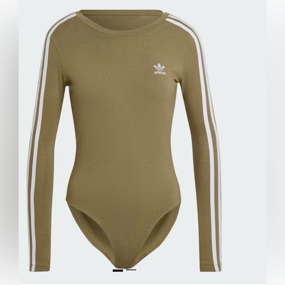 Adidas Long Sleeve Green Bodysuit | Onepiece Classics size Large |New with tags